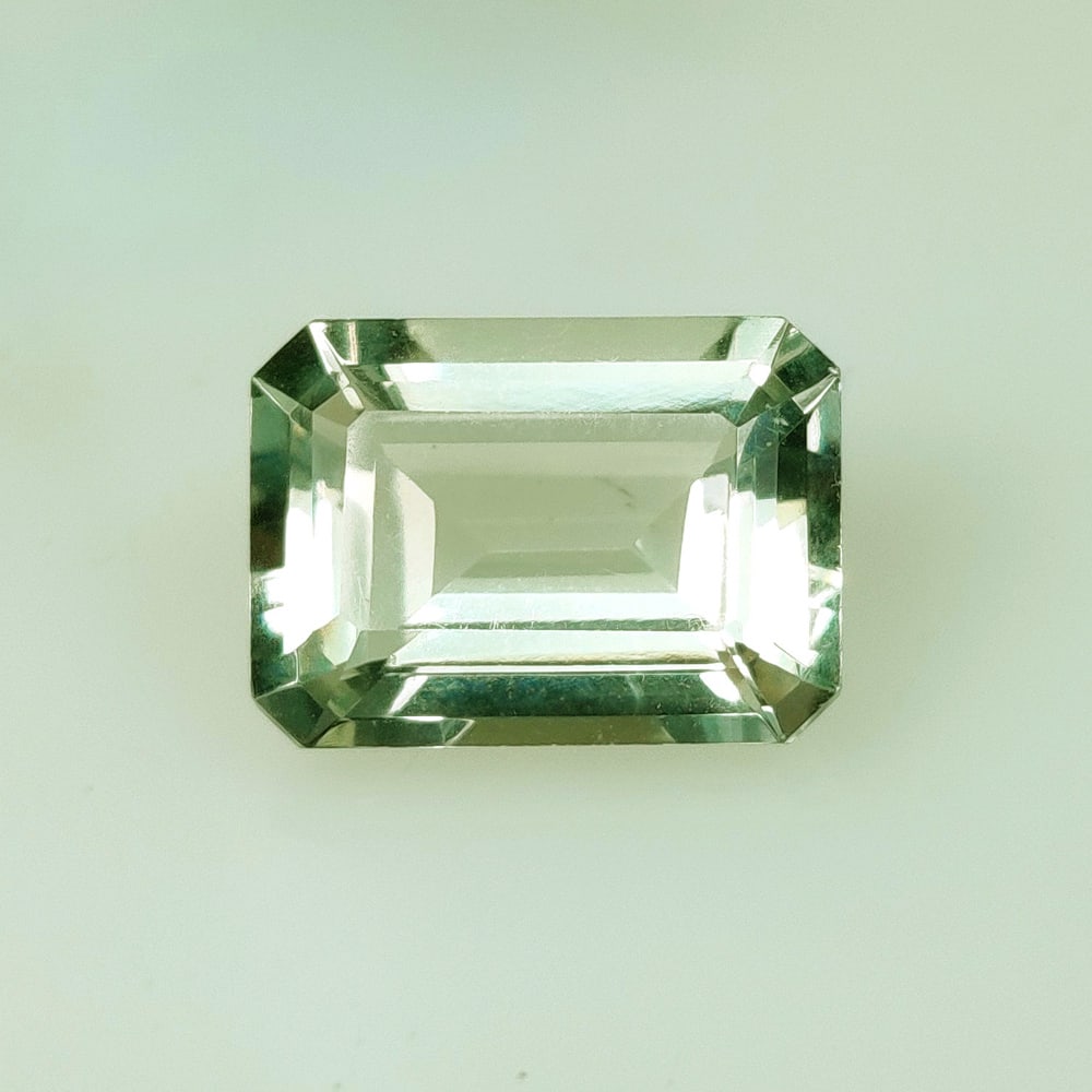 6.34 Ct Natural Green Amethyst Emerald Cut (1 of 2)
