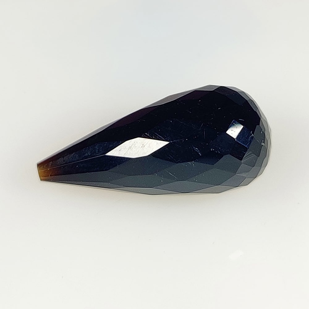 9.24 Ct Natural Black Onyx PeaR Drop: Weight - 9.24 Ct / Dimensions -19.80 x 9.20 x 9.20 mm / Shape - Pear Drop / Color - Black / Clarity - OPaque / Origin - Brazil / Treatment - None