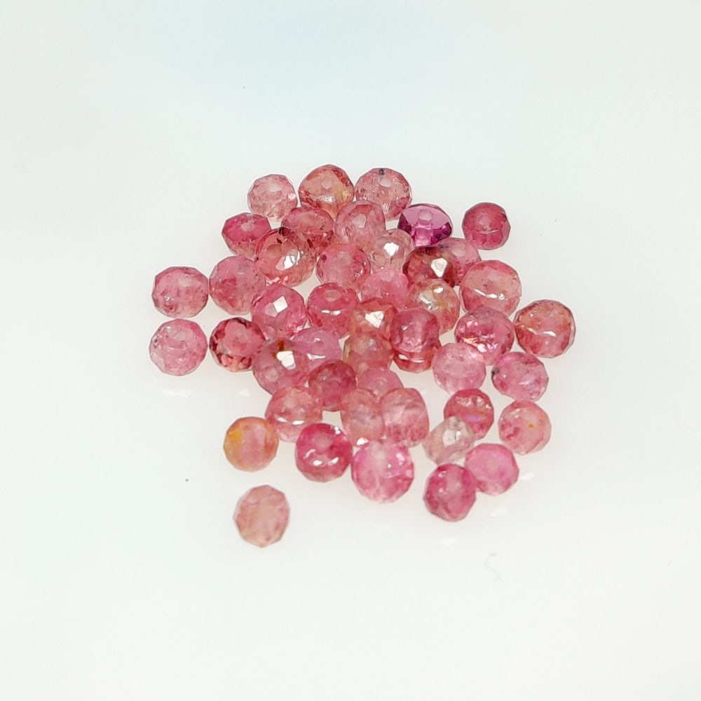 7.20 Ct Natural Pink Tourmaline Round cut Beads (1 of 2)