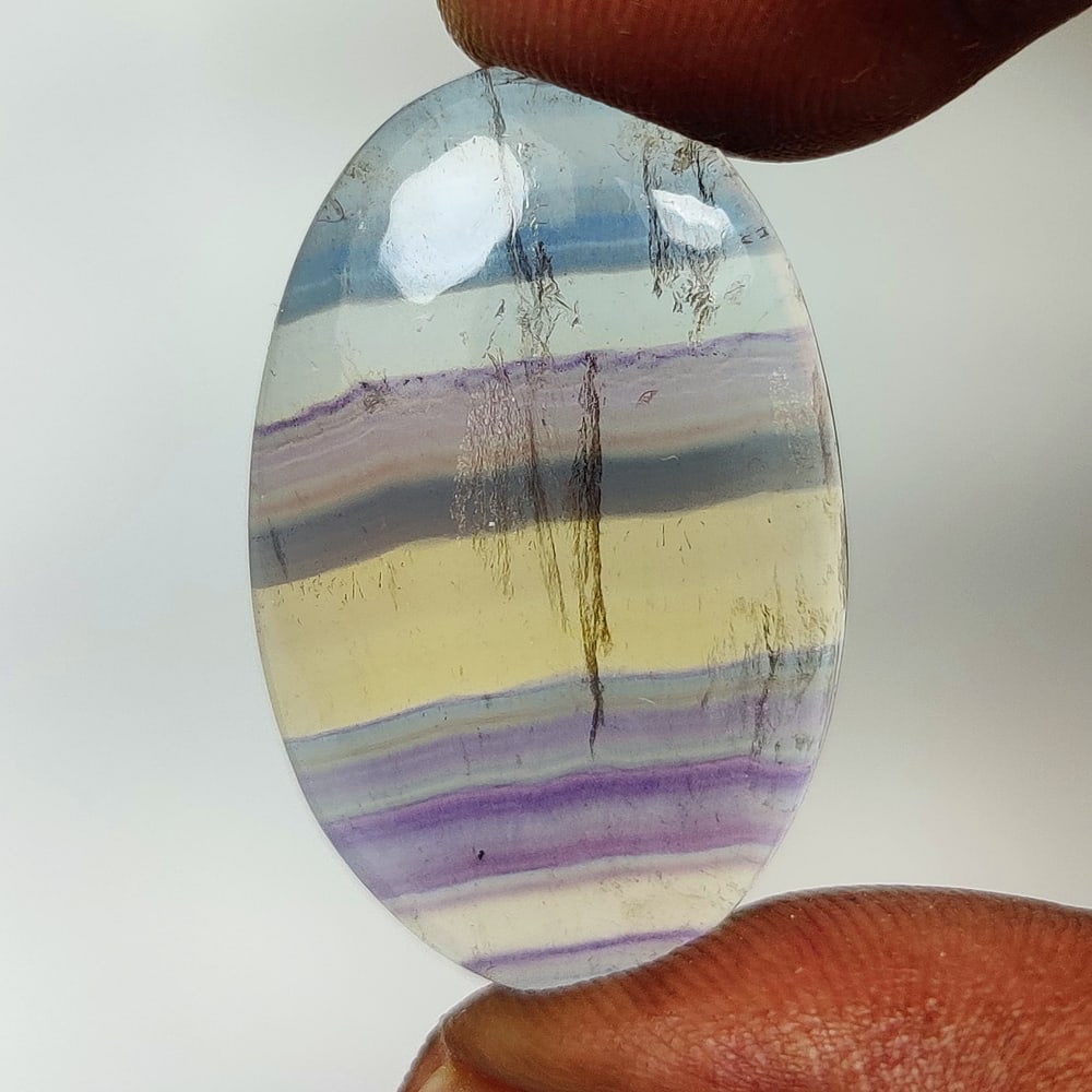 26.90 Ct Natural Multi-Color Fluorite Oval Cab (1 of 2)