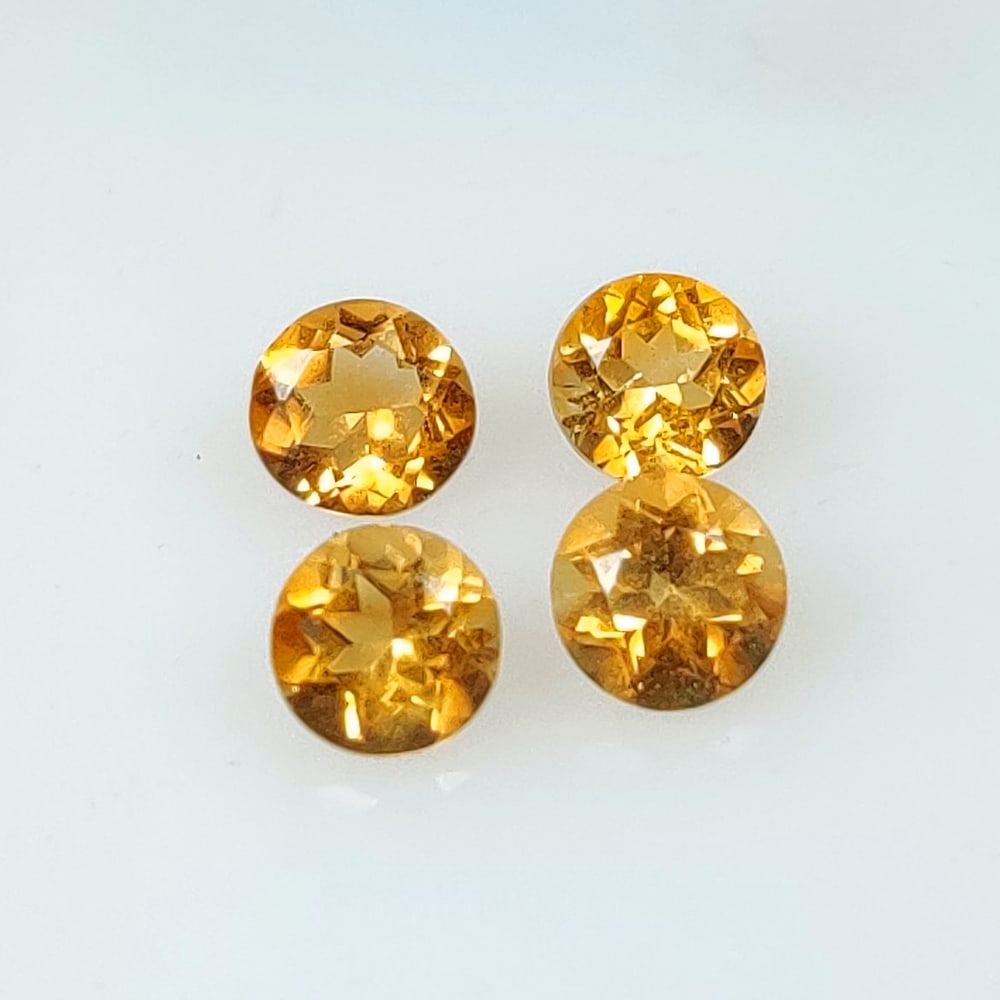 2.00 Ct Natural Yellow Citrine Round Set (1 of 2)