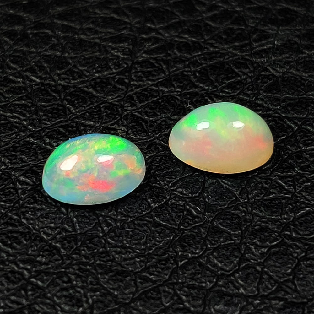 1.19 Ct Natural Multi-Color Welo Opal Oval Pair (1 of 2)