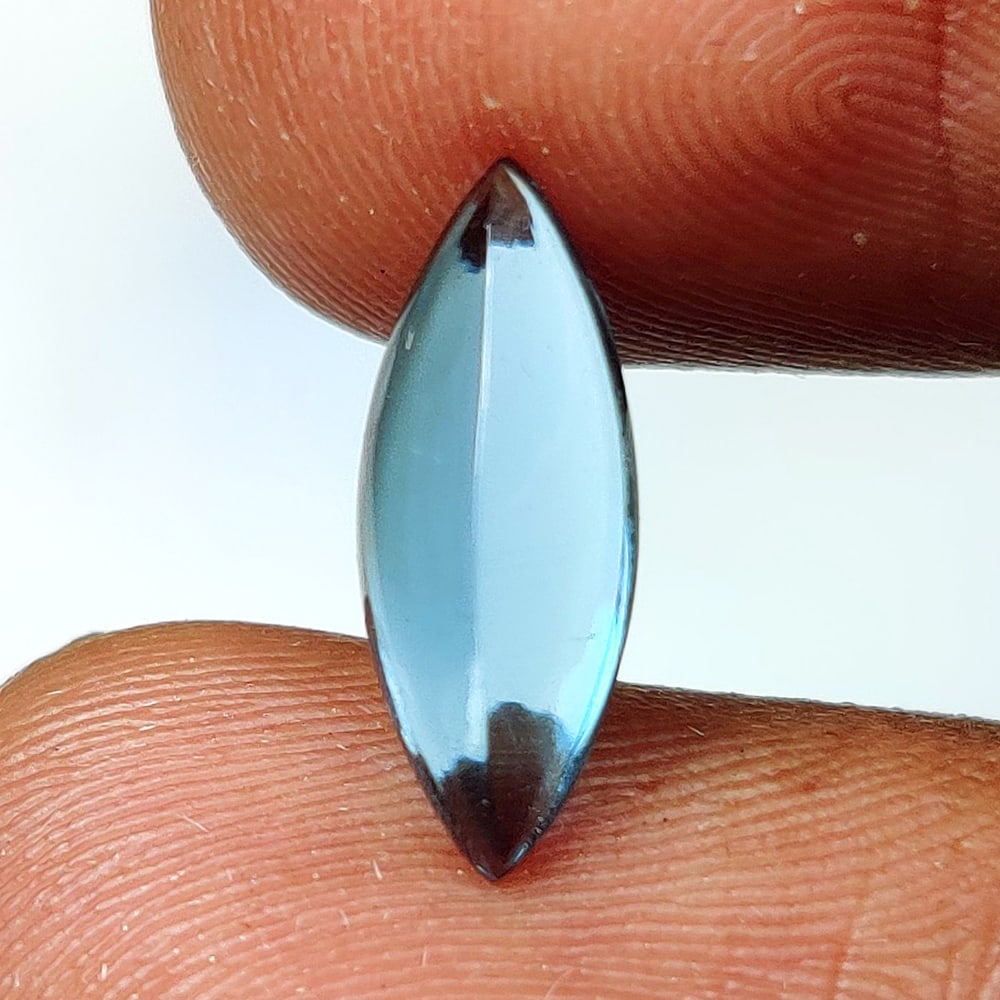 1.66 Ct Natural London Blue Topaz Marquise Cab (1 of 2)