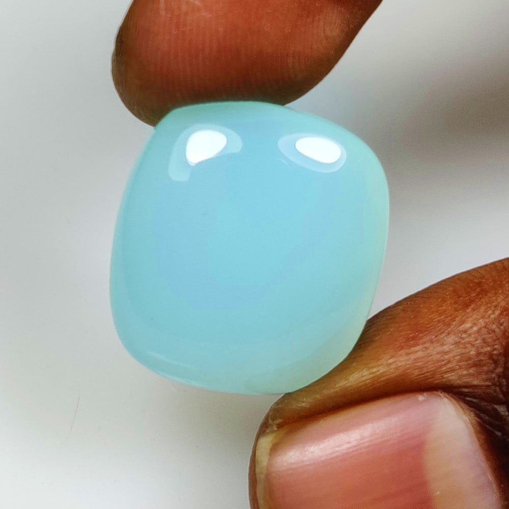 20.21 Ct Natural Paraiba Onyx Cushion Cab: Weight - 20.21 Ct / Dimensions - 20.90 x 19.10 x 5.60 mm / Shape - Cushion Cab / Clarity - Transparent / Origin - Brazil / Treatment - None
