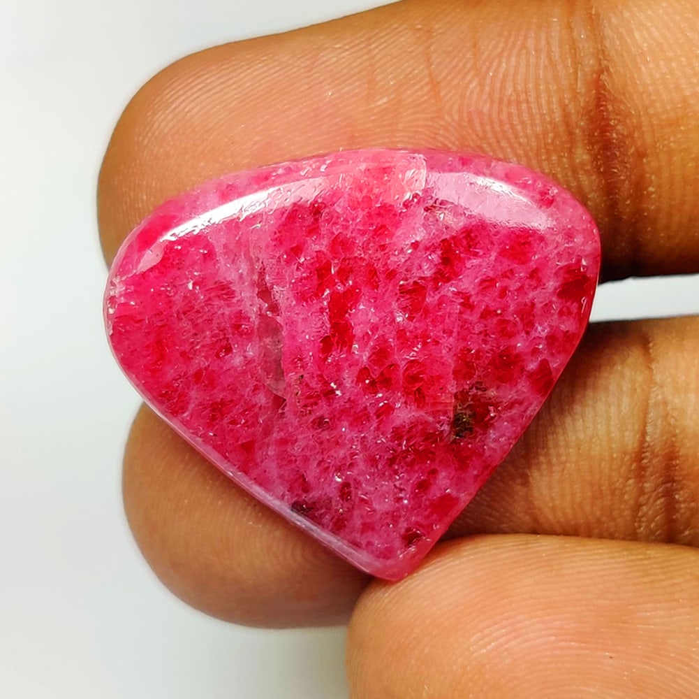22.68 Ct Natural Pink Rhodonite Pear Cab (1 of 2)