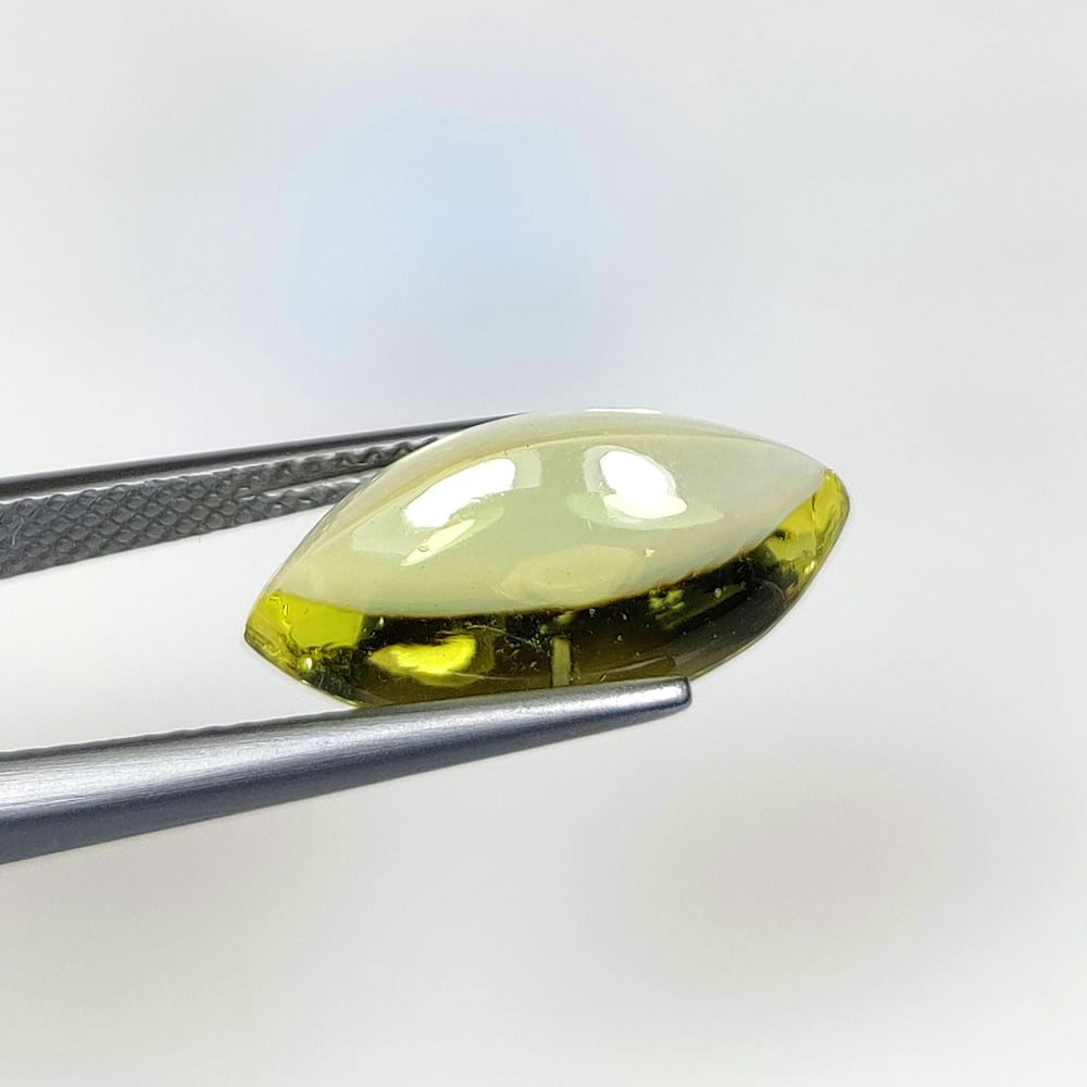 5.91 Ct Natural Lemon Quartz Marquise Sugar Loupe Cab (1 of 2)