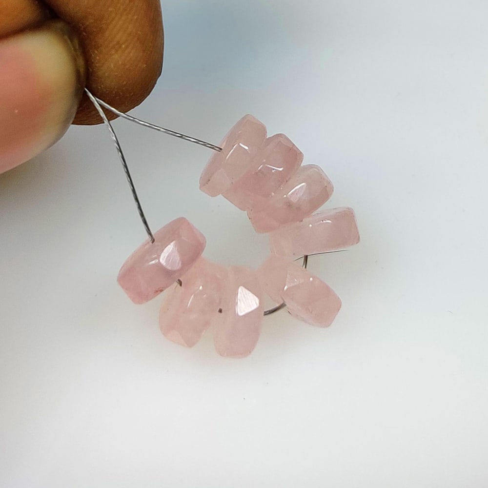 11.01 Ct Natural Rose Quartz Round Drilled Beads (1 of 2)