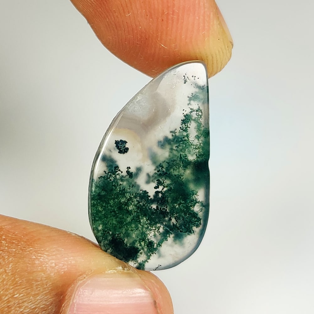 11.21 Ct Natural Moss Agate Fancy Cab (1 of 2)