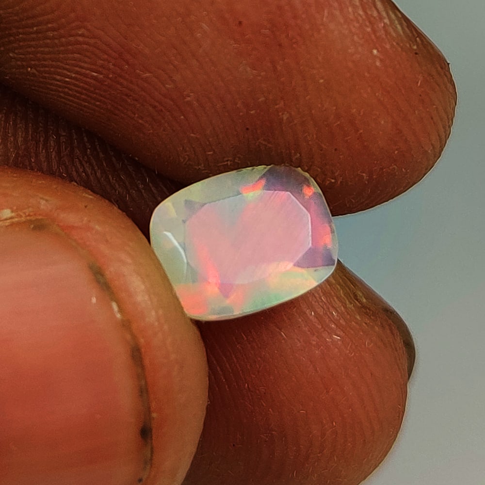 0.81 Ct Natural Multi-Color Welo Opal Cushion Cut (1 of 3)