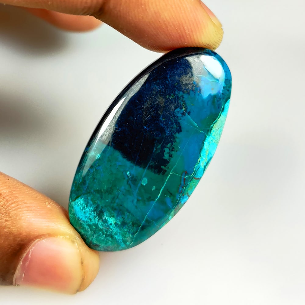 53.59 Ct Natural Tibetian Sky Turquoise OVal Cab (1 of 2)