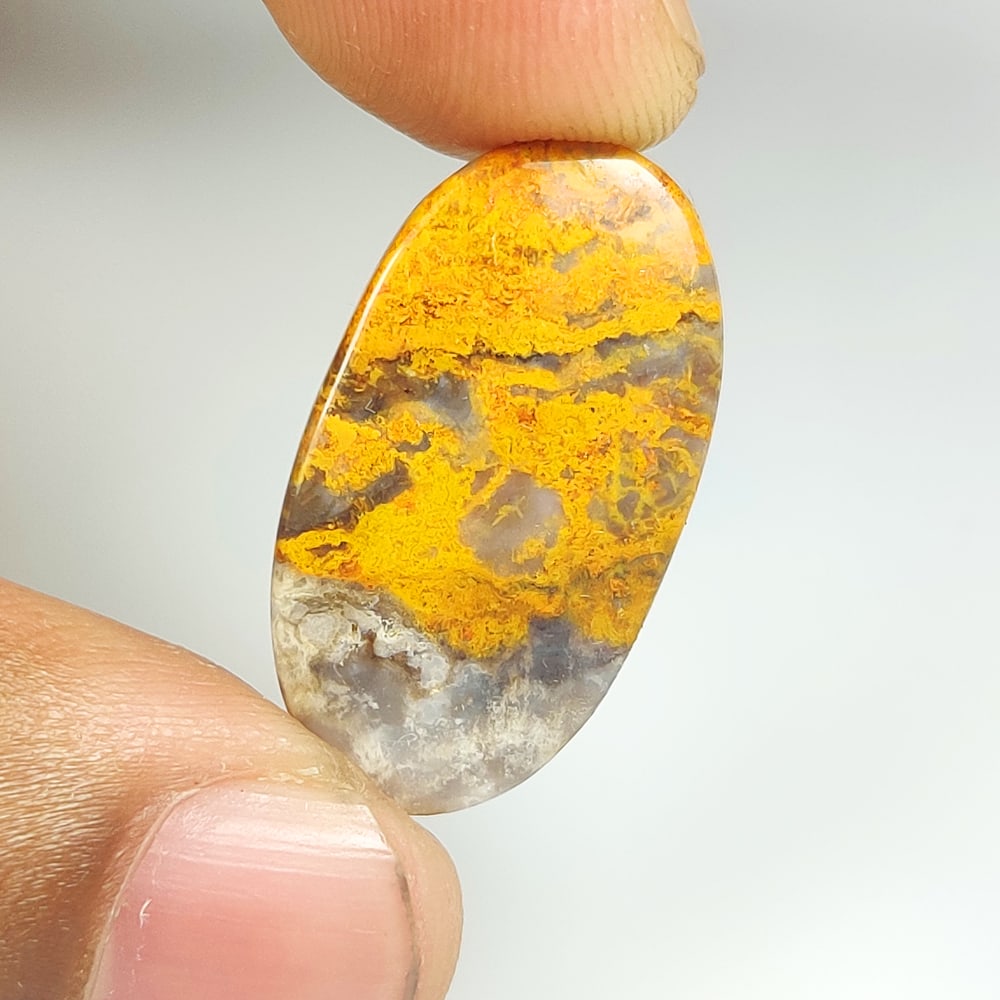 13.86 Ct Natural Bumblebee Jasper OVal Cab (1 of 2)