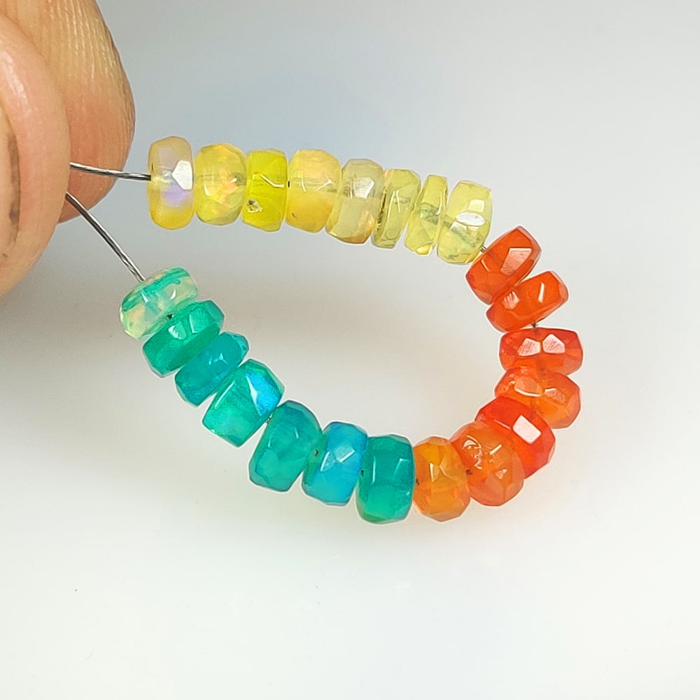 5.21 Ct Natural Multicolor Fire Opal Round Beads (1 of 2)