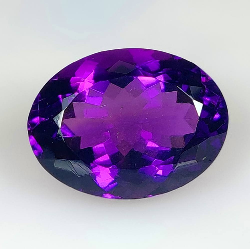 24.58 Ct Natural Purple Amethyst Oval Cut (1 of 2)