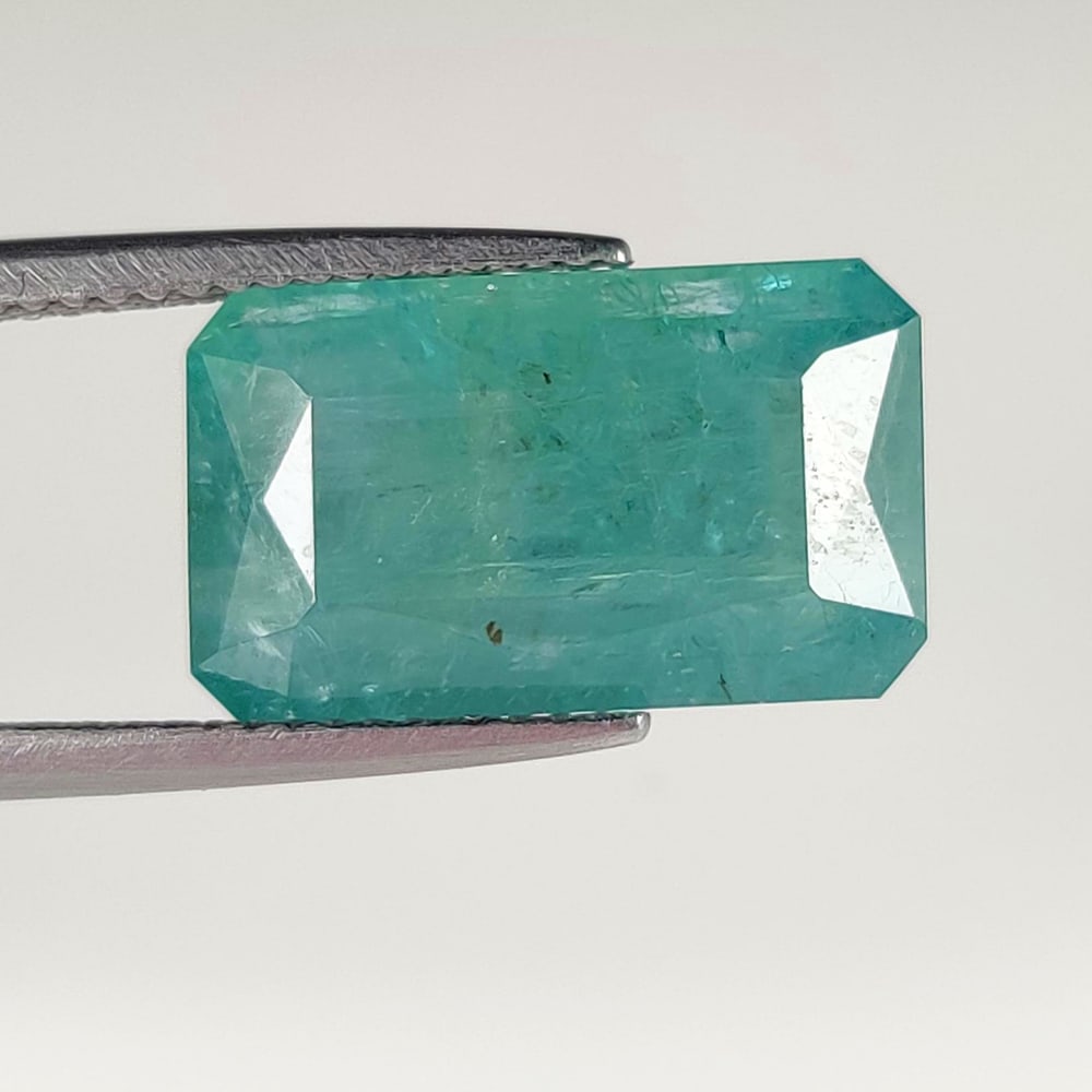 8.72 Ct Natural Green Grandidierite Octagon Cut (1 of 2)