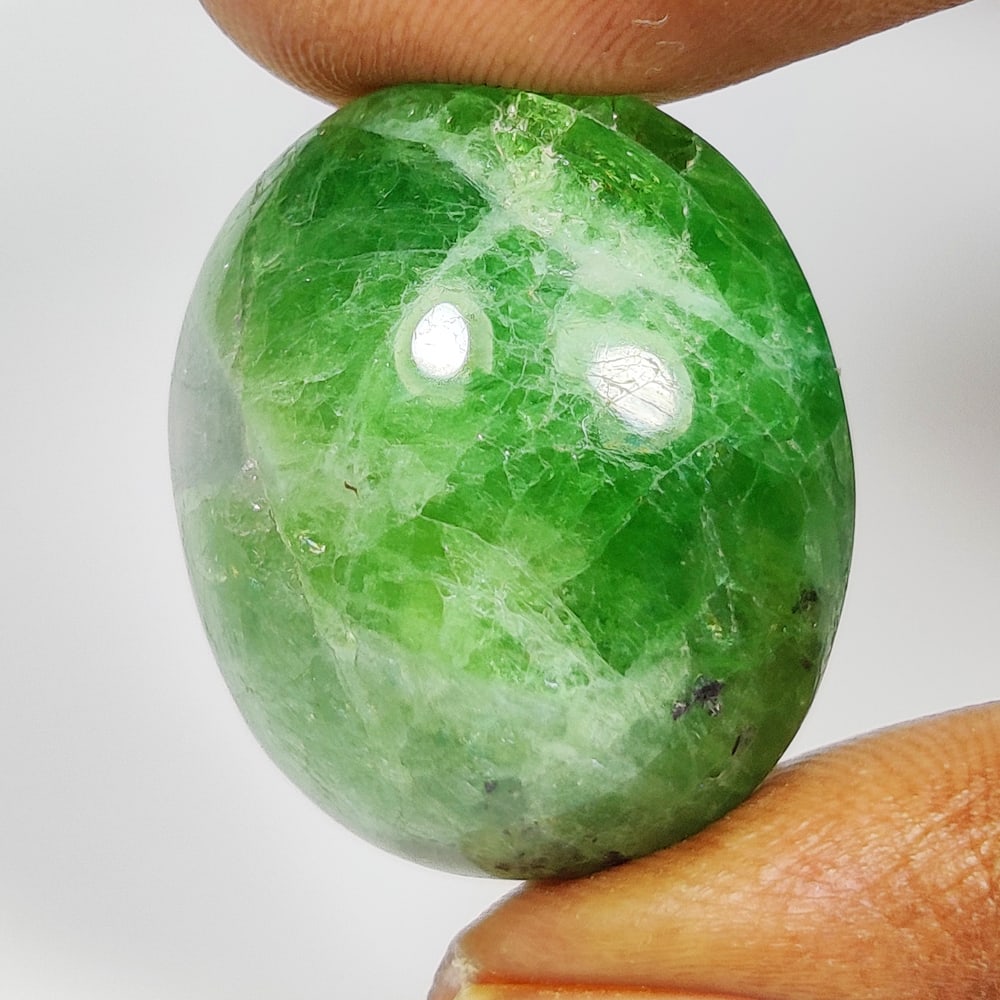 44.40 Ct Natural Green Tsavorite Oval Cab (1 of 2)