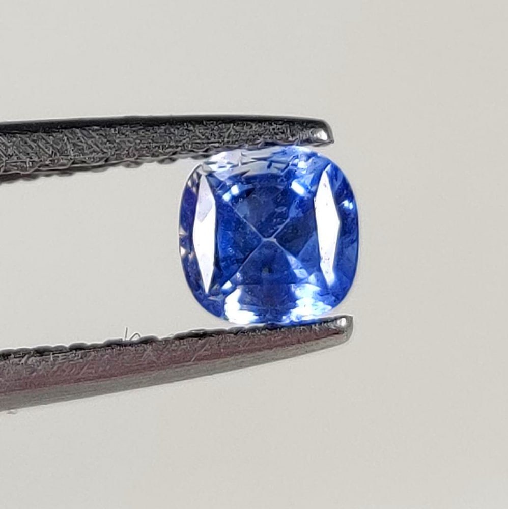 0.57 Ct Natural Blue Sapphire Cushion Cut: Weight - 0.57 Ct / Dimensions- 4.30 x 4.20 x 3.80 mm / Shape - Cushion Cut / Clarity - SI / Origin - Sri Lanka / Treatment - Standard Heated