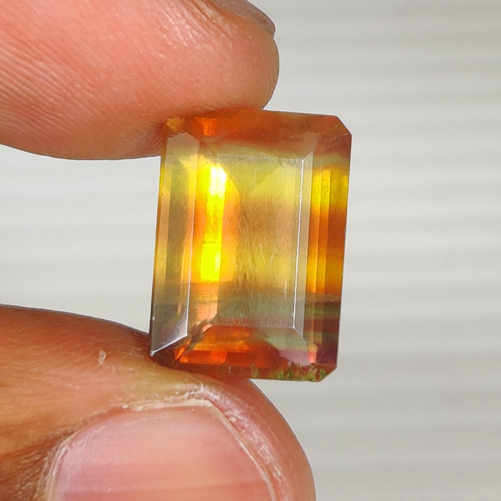 8.46 Ct Natural Blue John variety Flourite Octagon Cut (1 of 2)