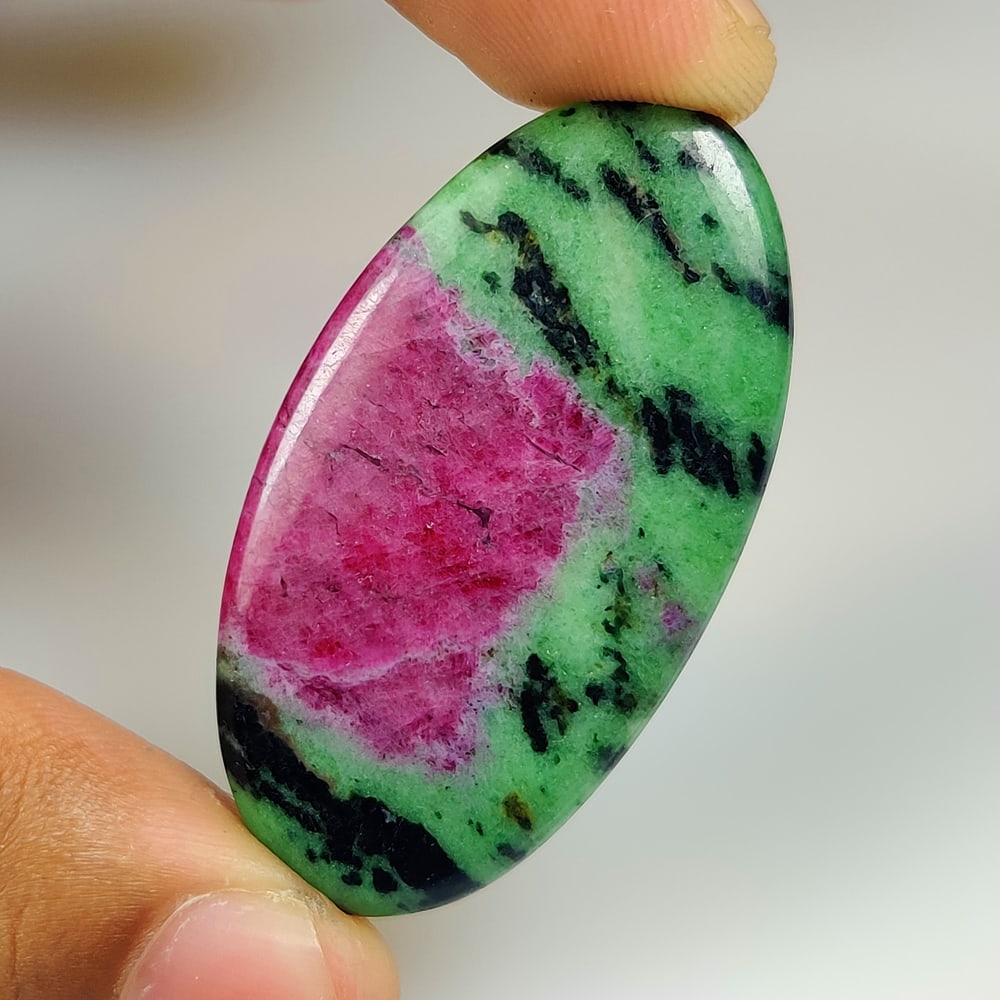 50.82 Ct Natural Ruby-Fucsite Oval Cab (1 of 2)