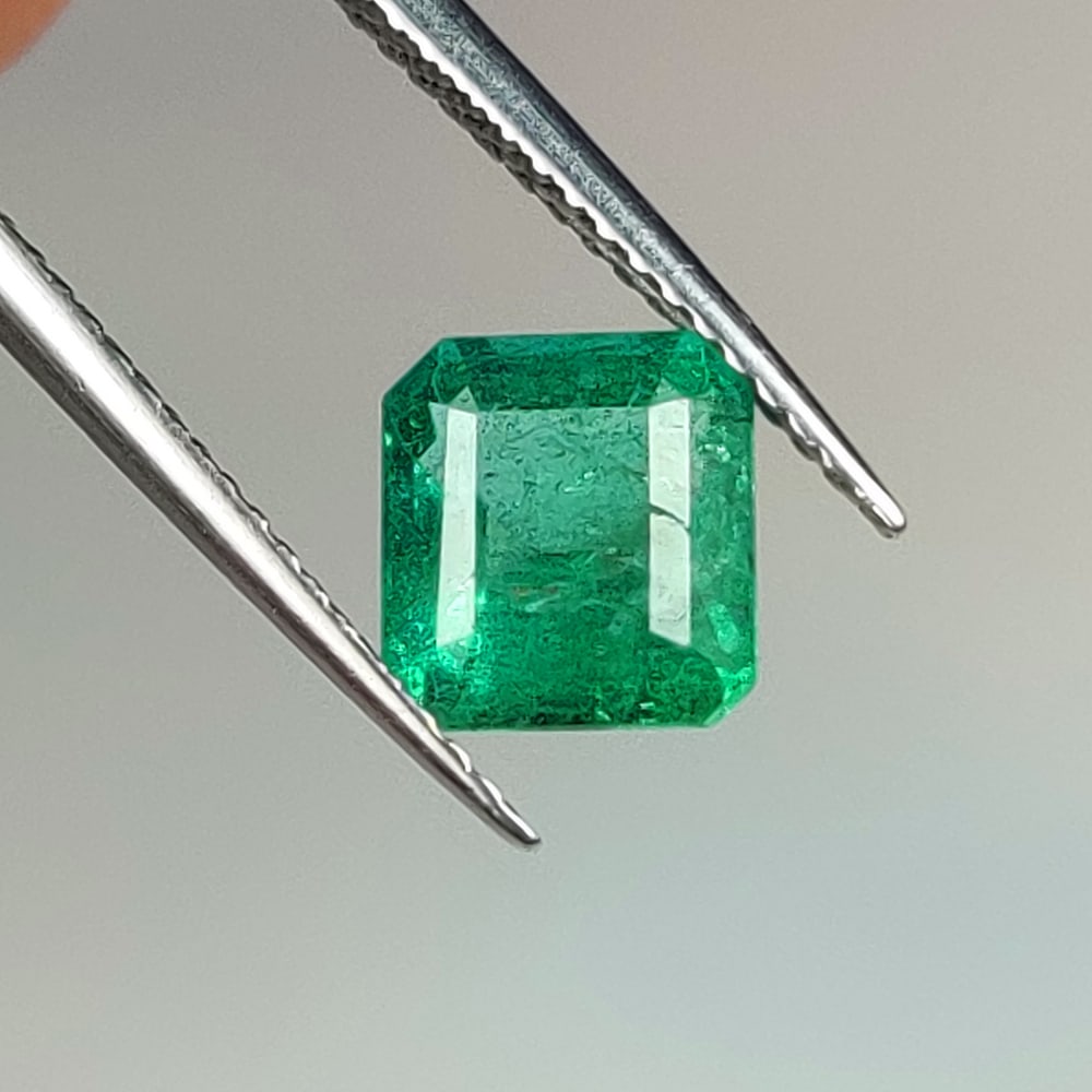 1.41 Ct Natural Zambian Green Emerald Octagon Cut (1 of 3)