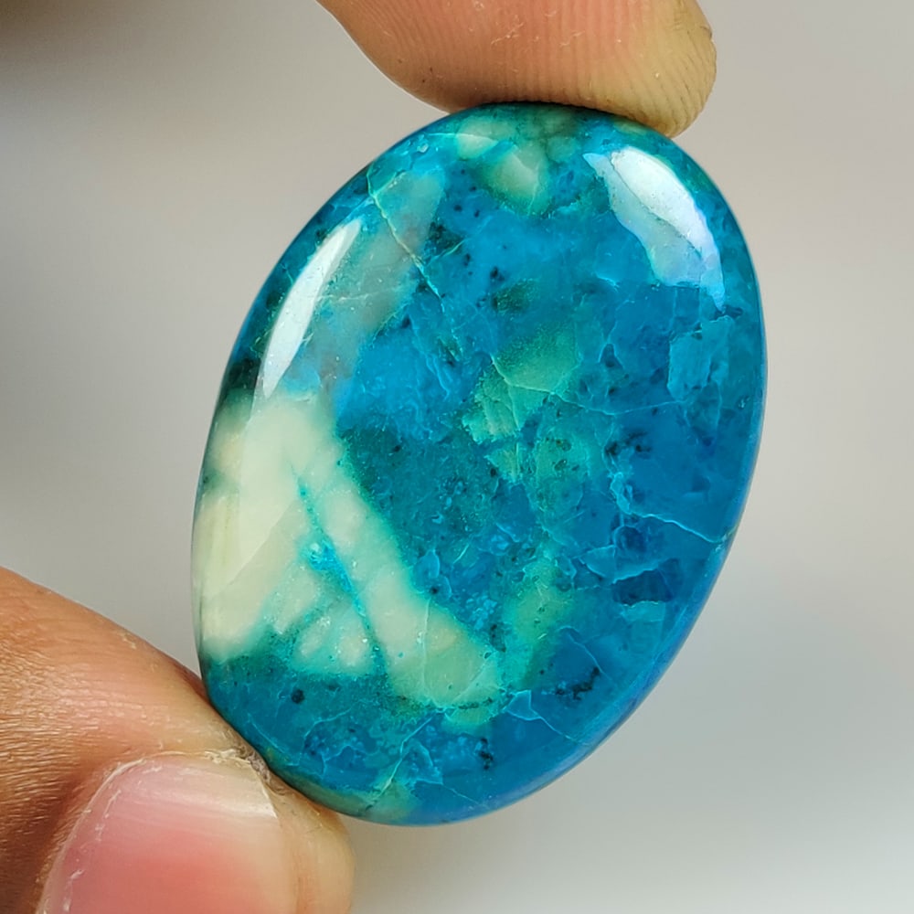 39.09 Ct Natural Shattuckite OVal Cab (1 of 2)