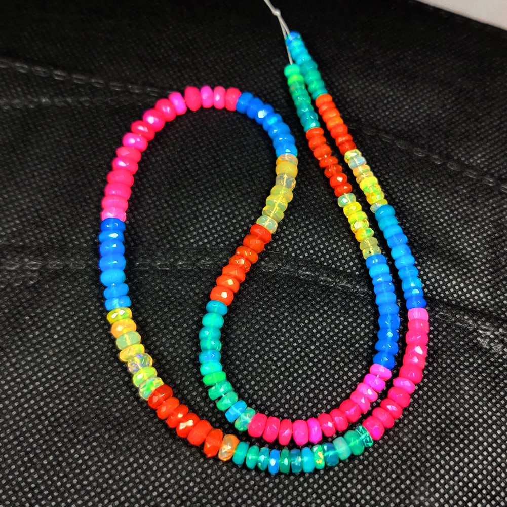 52.63 Ct Natural Multicolor Fire Opal Round Cut Beads (1 of 3)