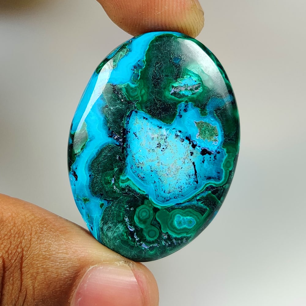 71.87 Ct Natural Azurmalachite OVal Cab (1 of 2)