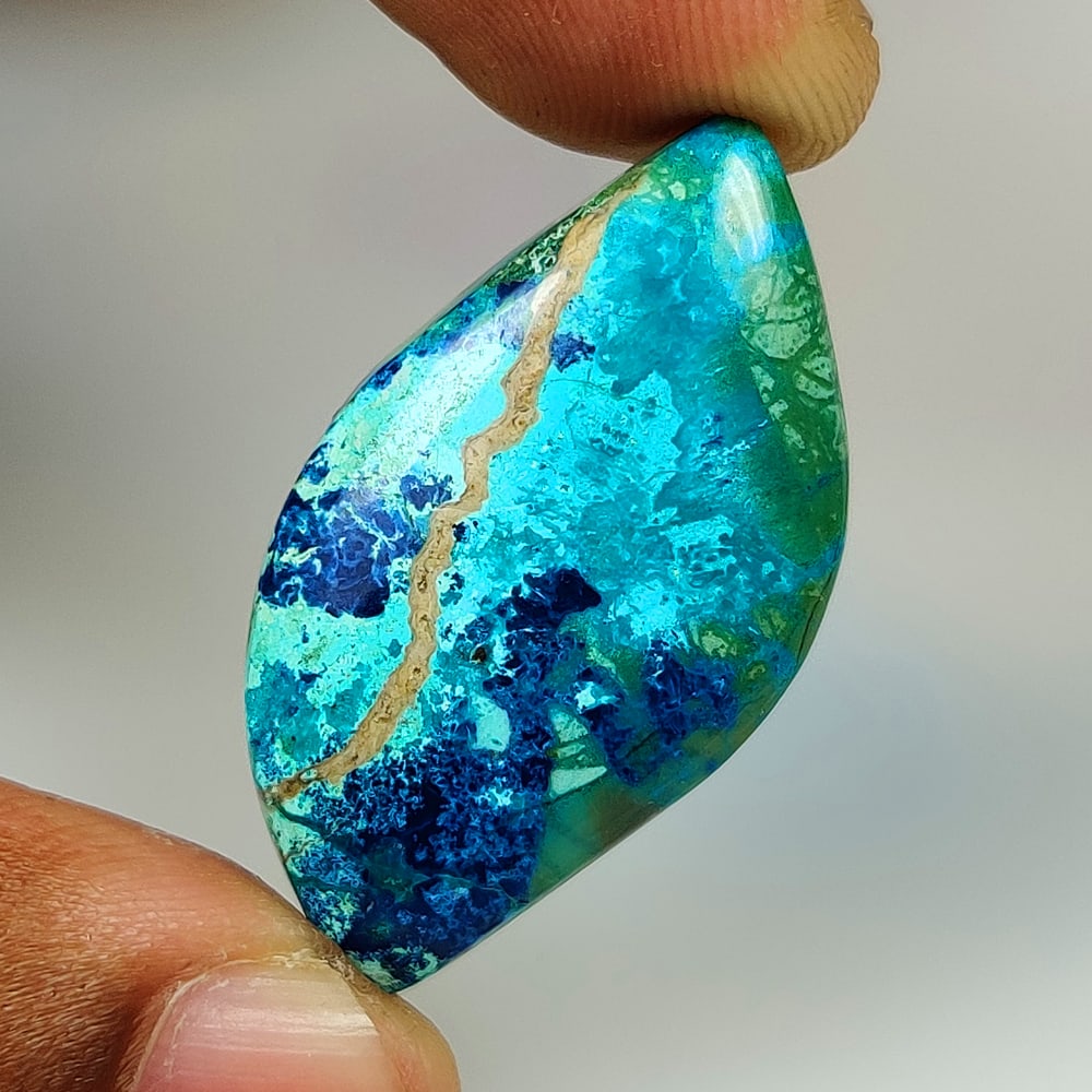 33.12 Ct Natural Shattuckite Marquise Cab (1 of 2)