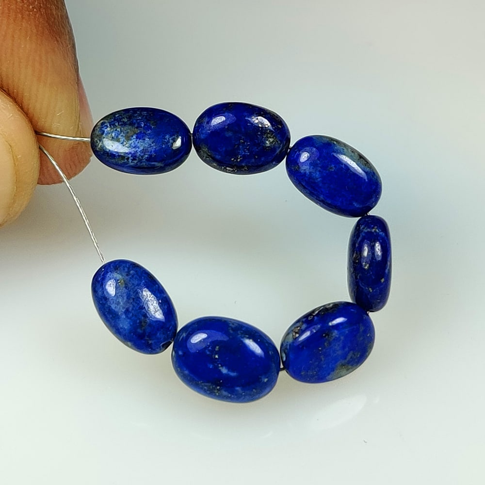 16.52 Ct Natural Blue Lapis Lazuli Drilled Oval Beads (1 of 2)