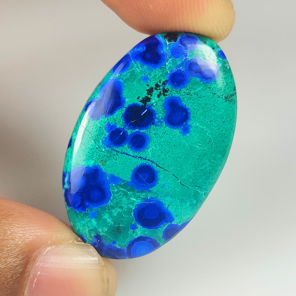 34.66 Ct Natural Tibetan Turquoise Oval Cab (1 of 2)