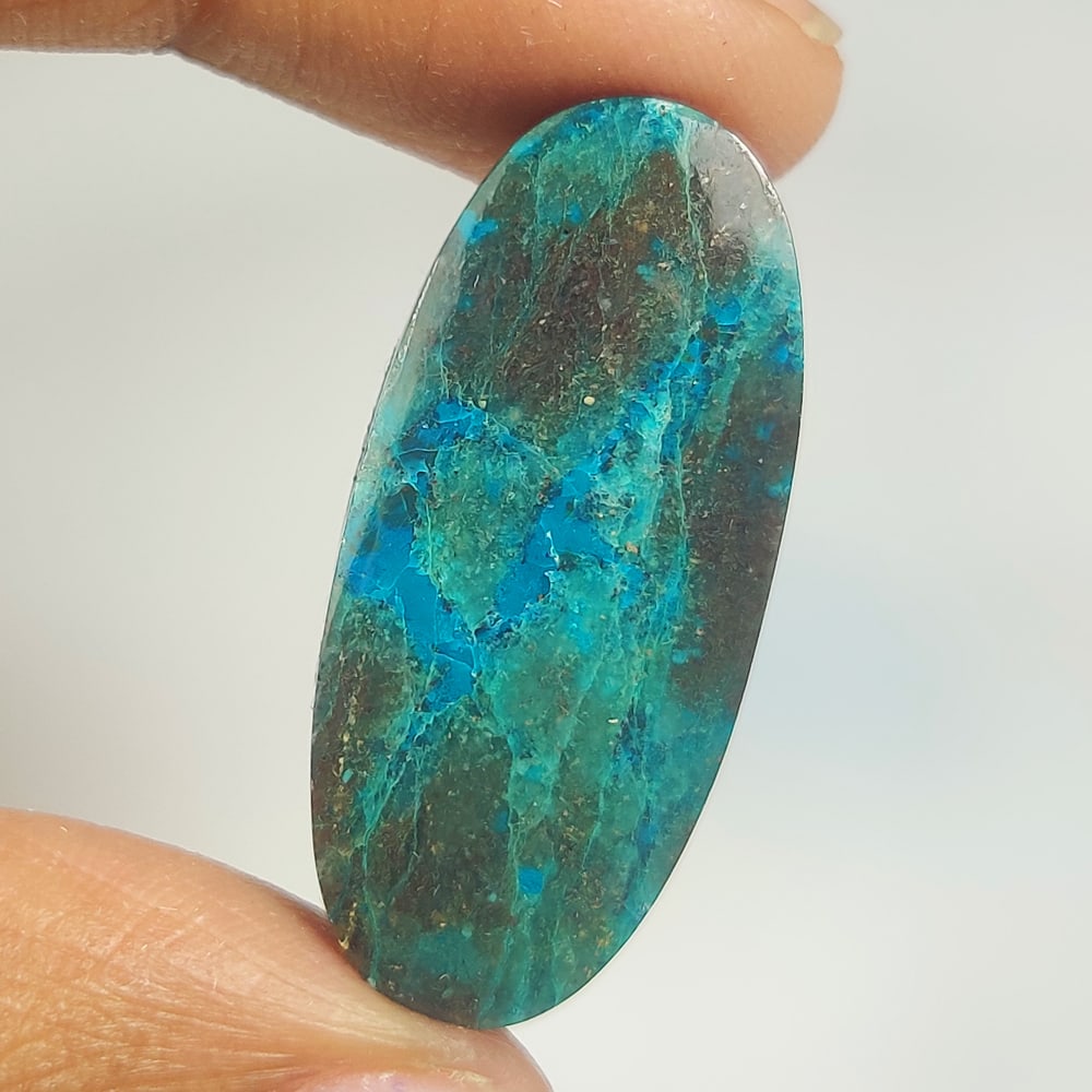 15.93 Ct Natural Tibetan Turquoise Oval Cab (1 of 2)