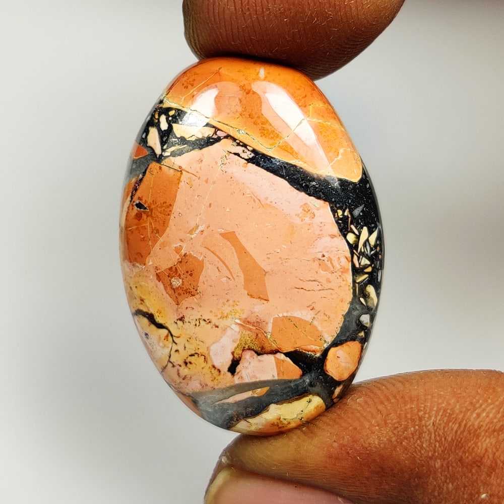 31.13 Ct Natural Maligano Jasper Quartz OVal Cab (1 of 2)