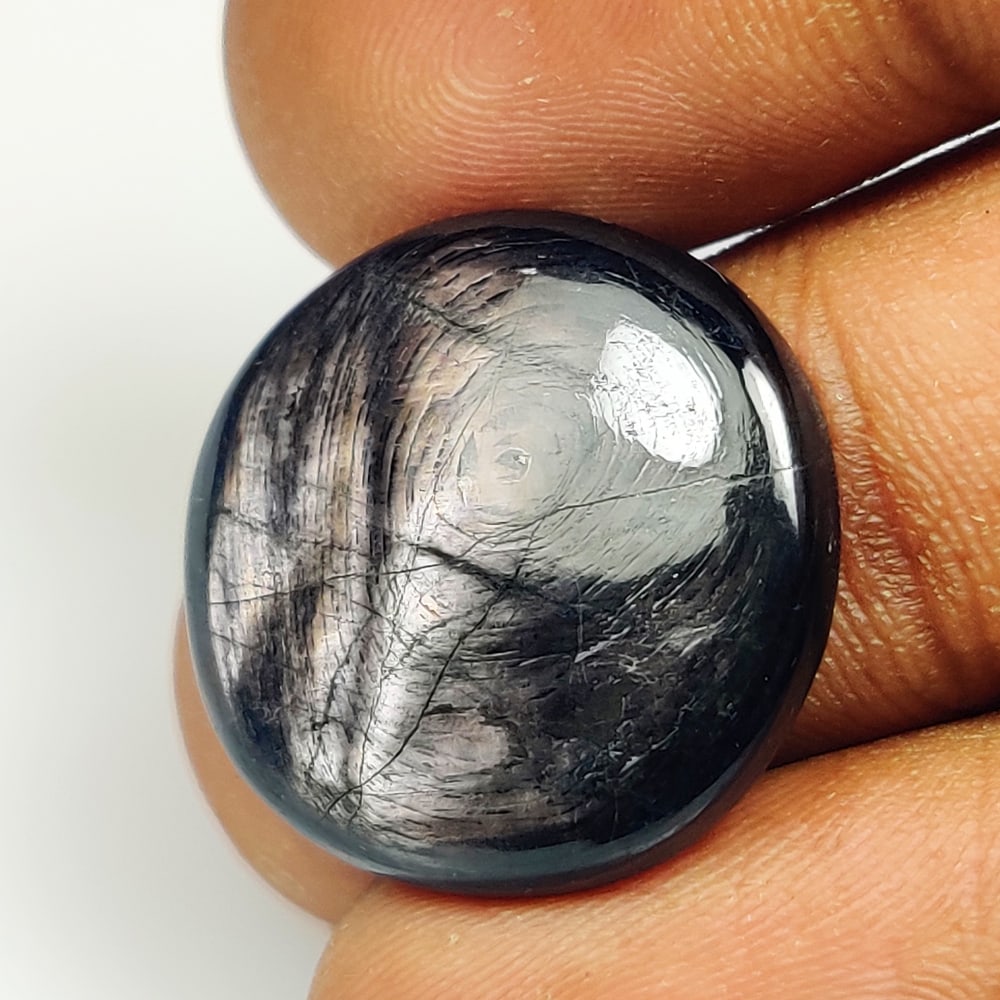 20.19 Ct Natural Hypersthene Round Cab: weight - 20.19 Ct / Dimensions - 20.60 x 20.60 x 4.30 mm / Shape & Cut - Excellent Round Cab / Origin - Brazil / Comments - None