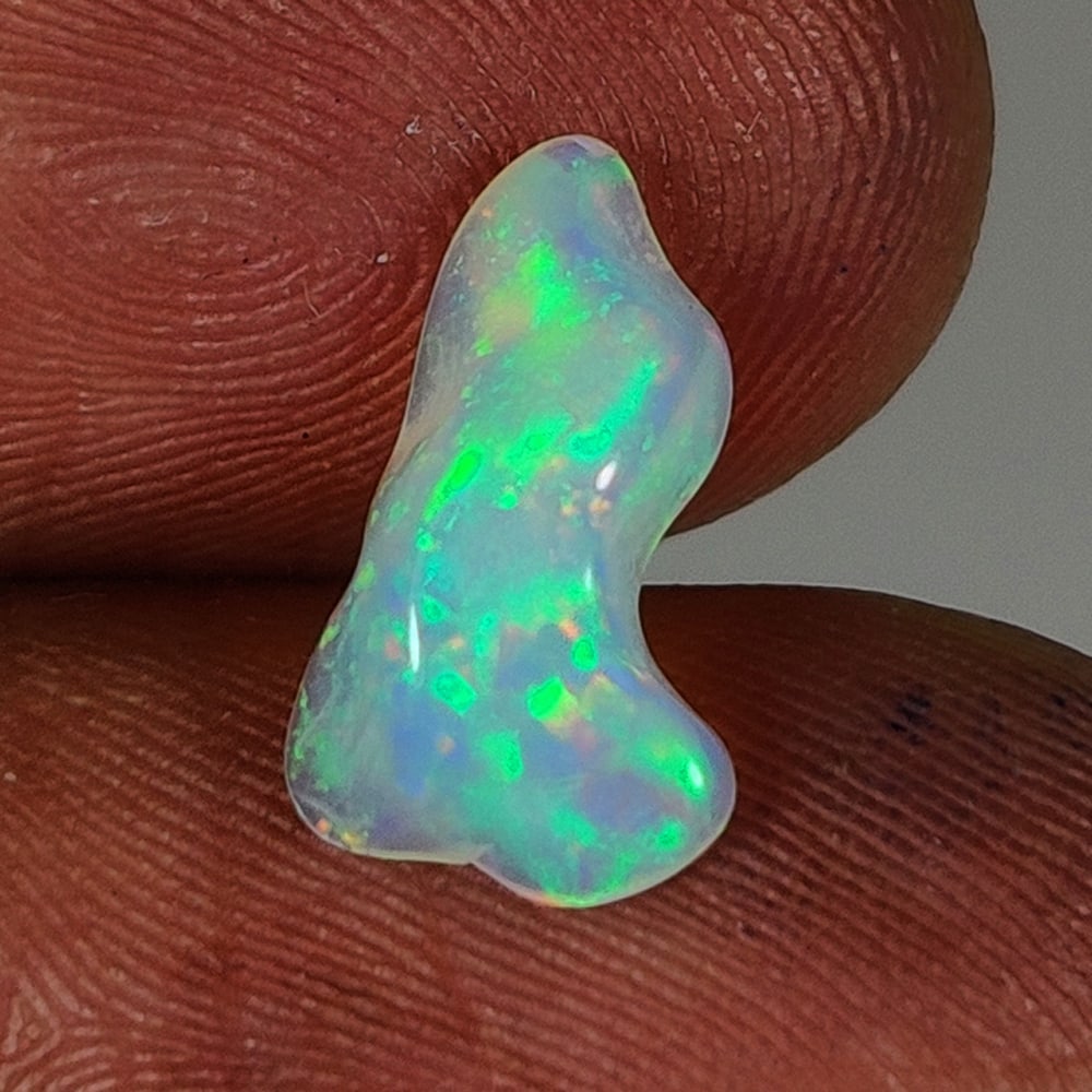 1.19 Ct Natural Multicolor Top Fire Opal Solid Rough Cab (1 of 2)