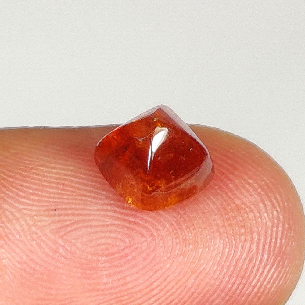 2.18 Ct Natural Orange Hessonite Garnet Sugar Loaf: Weight - 2.18 Ct / Size - 6.40 x 6.30 x 5.10 mm / Shape - Sugar Loaf / Clarity - VVS / Origin - Nigeria / Treatment - None