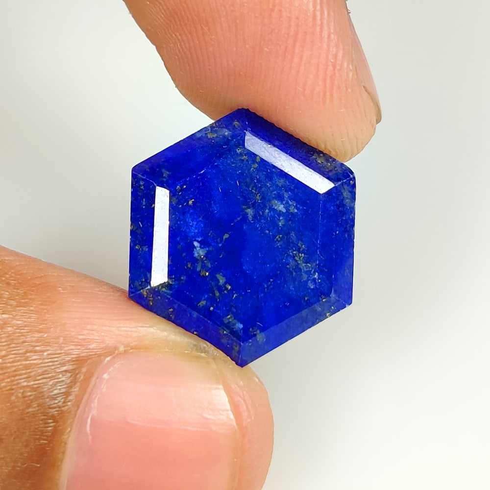 13.95 Ct Natural Blue Lapis Lazuli Hexagon Cut (1 of 2)