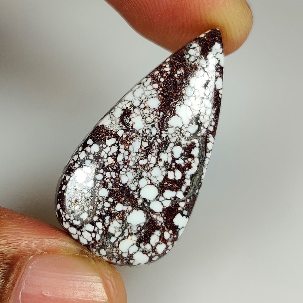 10.62 Ct Natural Wild horse Jasper Quartz Pear Cab: weight - 10.62 Ct / Dimensions - 32.00 x 16.20 x 5.20 mm / Shape & Cut - Excellent Pear Cab / Origin - Brazil / Comments - None