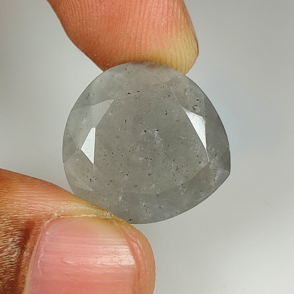 12.97 Ct Natural Moonstone Pear Cut: Weight - 12.97 Ct / Size - 18.40 x 17.90 x 6.90 mm / Shape - Pear Cut / Clarity - Semi-Transparent / Origin - India / Treatment - None