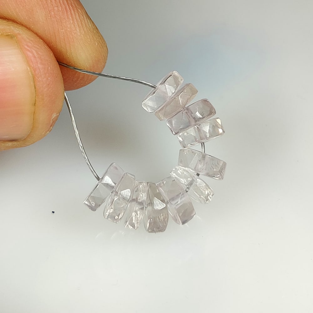 10.98 Ct Natural Colorless Quartz Round Cut Beads (1 of 2)