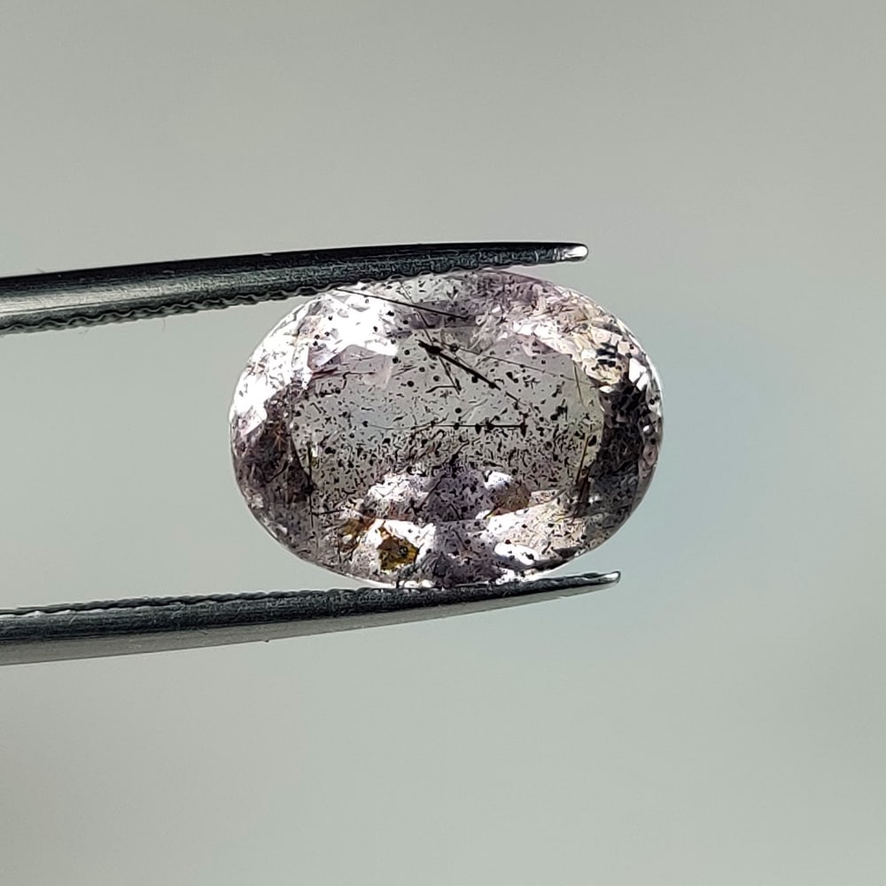 4.20 Ct Natural Rutile Quartz Oval Cut: Weight - 4.20 Ct / Size - 12.30 x 9.00 x 6.40 mm / Shape - Oval Cut / Clarity - Transparent / Origin - Norway / Treatment - None