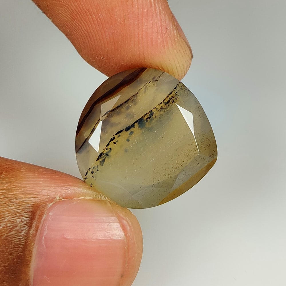 14.56 Ct Natural Dendrite Agate Pear Cut: weight - 14.56 Ct / Size - 18.40 x 18.20 x 7.70 mm / Shape - Excellent Pear Cut / Origin - Brazil / Treatment - None