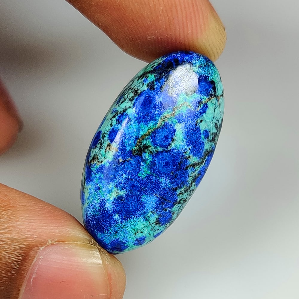 29.05 Ct Natural Tibetan Turquoise Oval Cab (1 of 2)