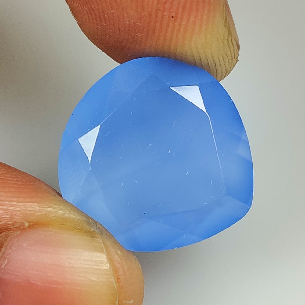 14.83 Ct Natural Blue Onyx Pear Cut: Weight - 14.83 Ct / Size - 18.20 x 18.00 x 8.20 mm / Shape - Pear Cut / Clarity - Opaque / Origin - Brazil / Treatment - None