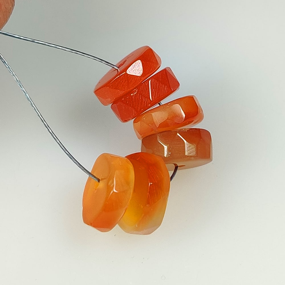 10.00 Ct Natural Orange Carnelian Round cut Beads: Weight - 10.00 Ct / Dimensions - 8.00 - 8.20 mm / 6 Pc's / Shape & Cut - Round Cut Beads / Transparency - Semi - Opaque / Origin - Brazil
