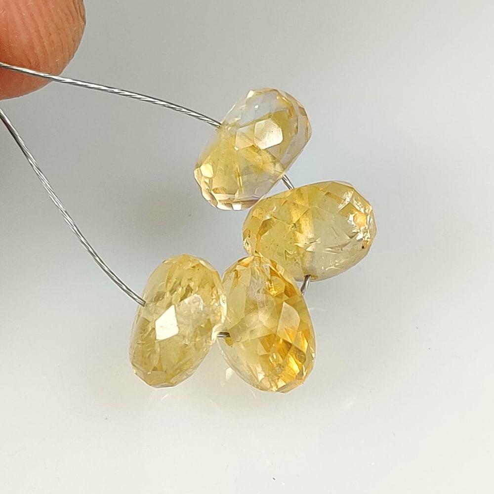 9.30 Ct Natural Yellow Citrine Round Cut Beads (1 of 2)