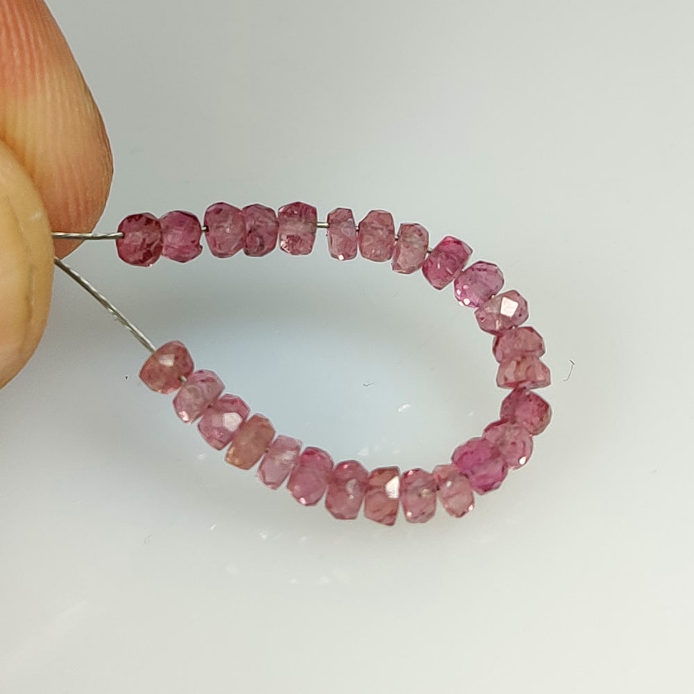 3.11 Ct Natural Almandite Garnet Round Cut Beads: Weight - 3.11 Ct / Dimensions - 2.70 - 2.80 mm / 26 Pc's / Shape - Round Cut Beads / Clarity - VVS / Origin - Nigeria / Treatment - None