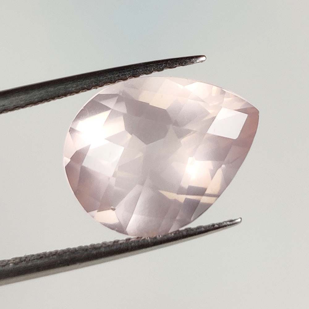 5.79 Ct Natural Rose Quartz Pear Cut: Weight - 5.79 Ct / Dimensions - 14.30 x 11.20 x 7.70 mm / Top Class Quality / Pear Cut / Origin - Brazil / Comments - None