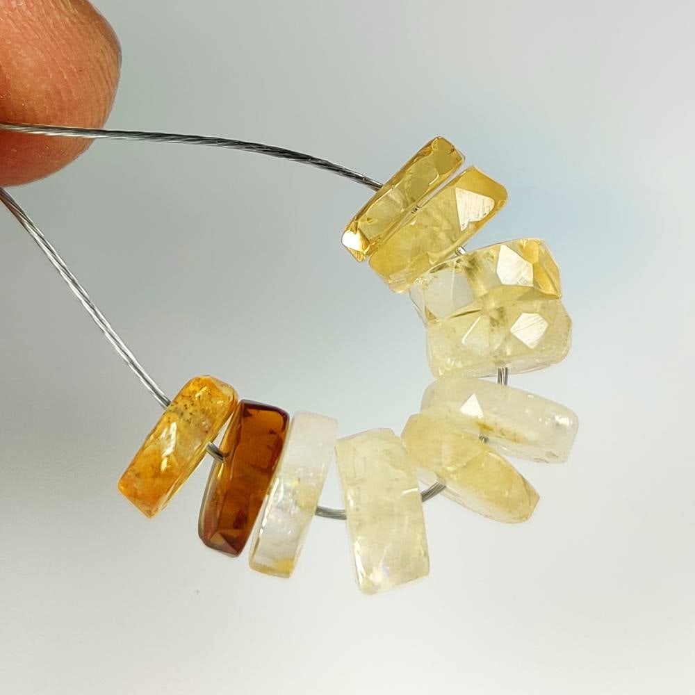 10.56 Ct Natural Carnelian Round Faceted Beads: Weight - 10.56 Ct / Dimensions - 6.80 - 7.60 mm / 10 Pc's / Shape & Cut - Round Beads / Transparency - Semi - Opaque / Origin - Brazil