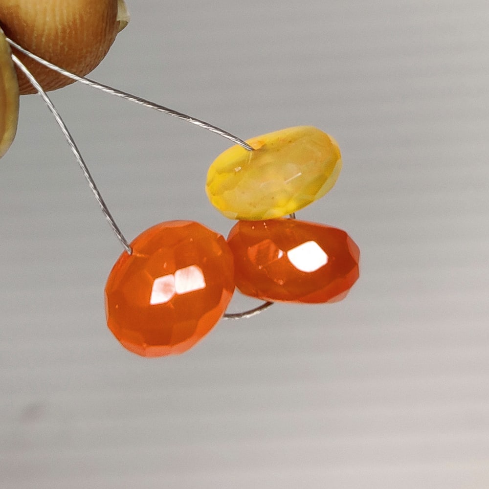 8.09 Ct Natural Orange Carnelian Round Cut Beads: Weight - 8.09 Ct / Dimensions - 8.10 - 8.30 mm / 3 Pc's / Shape & Cut - Round Cut Beads / Transparency - Semi - Opaque / Origin - Brazil