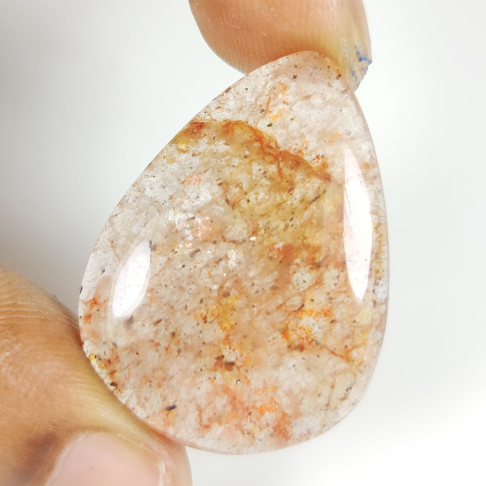 35.23 Ct Natural Rutile Quartz Pear Cab: Weight - 35.23 Ct / Size - 33.00 x 25.00 x 5.70 mm / Shape - Pear Cab / Clarity - Transparent / Origin - Norway / Treatment - None