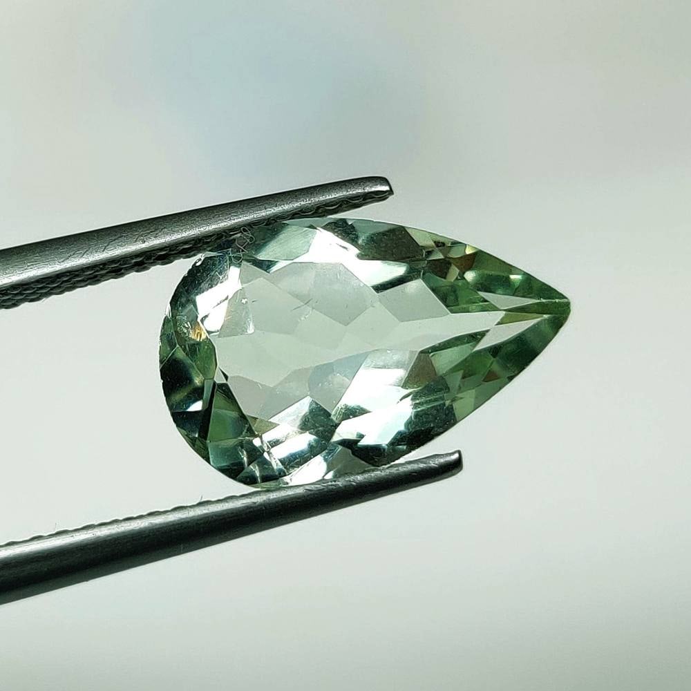 3.40 Ct Natural Green Amethyst Pear Cut (1 of 2)